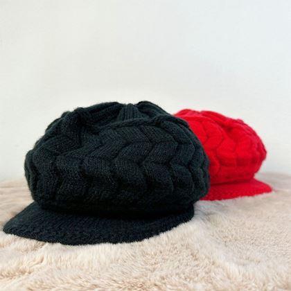 Imaginea din Beret căptușit cu blăniță - negru