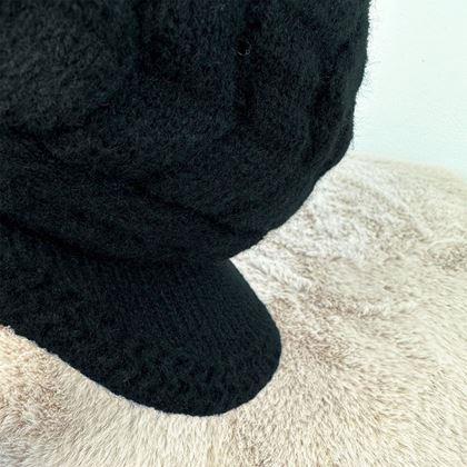 Imaginea din Beret căptușit cu blăniță - negru