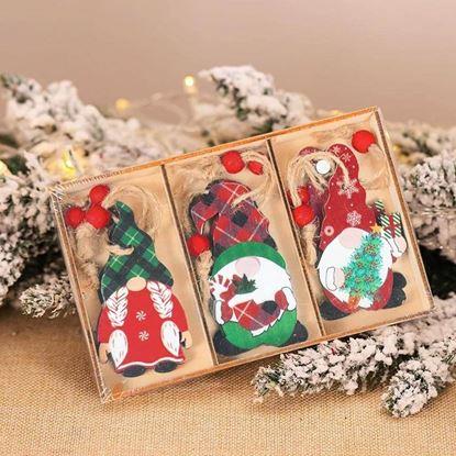 Imaginea Set de ornamente de lemn pitici 9 buc