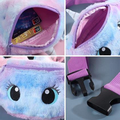 Imaginea din Borsetă din pluș pentru copii - unicorn