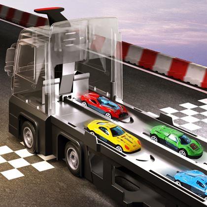 Imaginea din Camion extensibil - pistă de mașini cu mini mașinuțe
