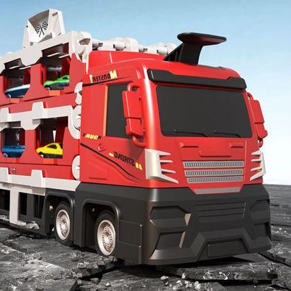 Imaginea din Camion extensibil - pistă de mașini cu mini mașinuțe