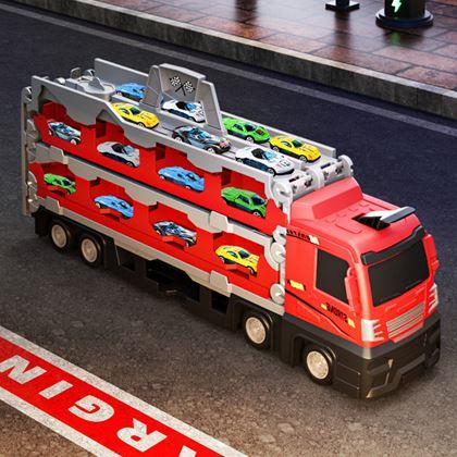 Imaginea din Camion extensibil - pistă de mașini cu mini mașinuțe