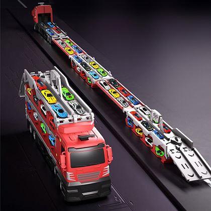 Imaginea din Camion extensibil - pistă de mașini cu mini mașinuțe