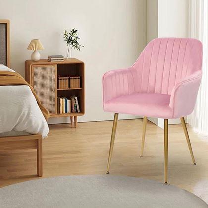 Imaginea din Scăunel/fotoliu roz tapițat
