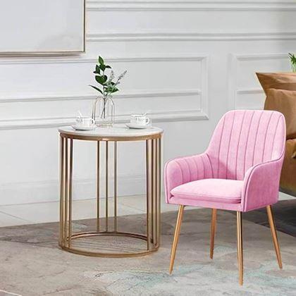 Imaginea din Scăunel/fotoliu roz tapițat