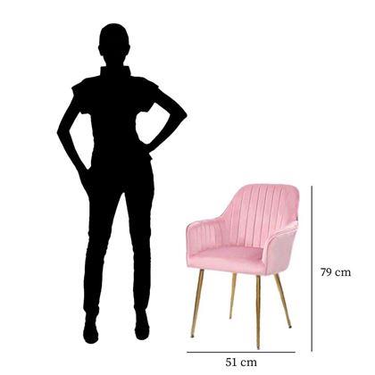 Imaginea din Scăunel/fotoliu roz tapițat