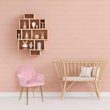 Imaginea din Scăunel/fotoliu roz tapițat