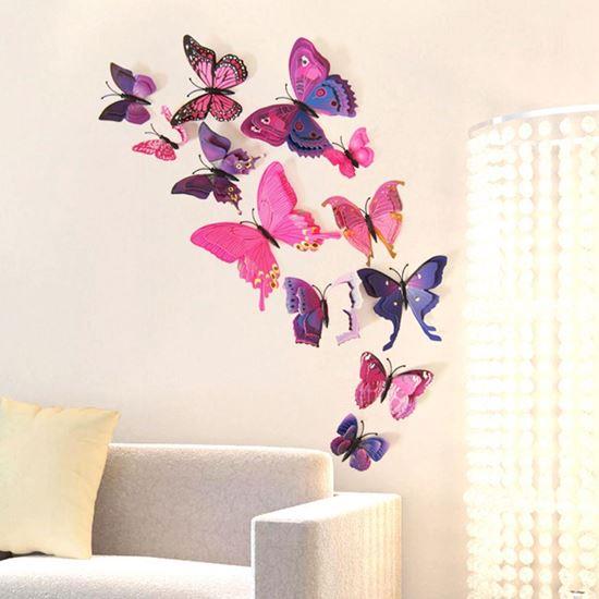 Imaginea din 3D fluturi de perete - mov