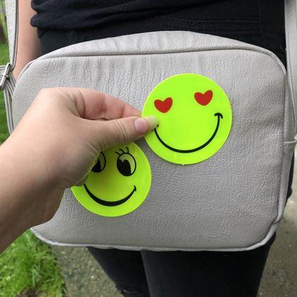 Imaginea din Sticker-uri reflexive cu fețe zâmbitoare 6 buc