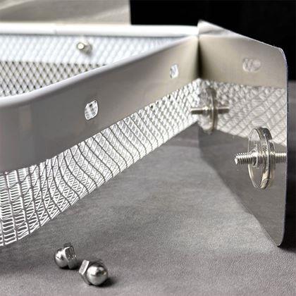 Imaginea din Etajeră metalică de colț cu montare adezivă