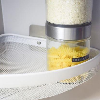 Imaginea Etajeră metalică de colț cu montare adezivă