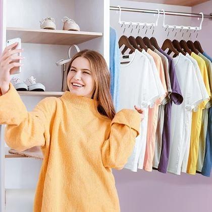 Imaginea din Suport multifuncțional economisitor de spațiu pentru 5 umerașe