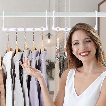 Imaginea din Suport multifuncțional economisitor de spațiu pentru 5 umerașe