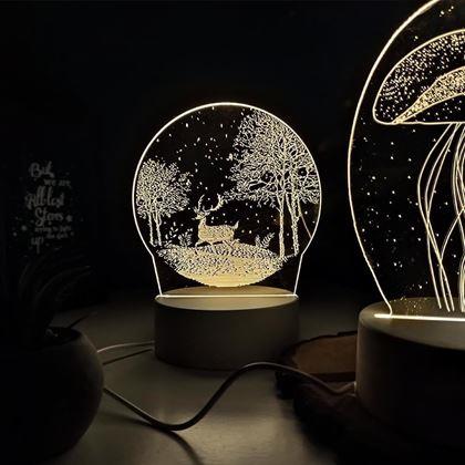 Imaginea din Lampă decorativă 3D  -  cerb
