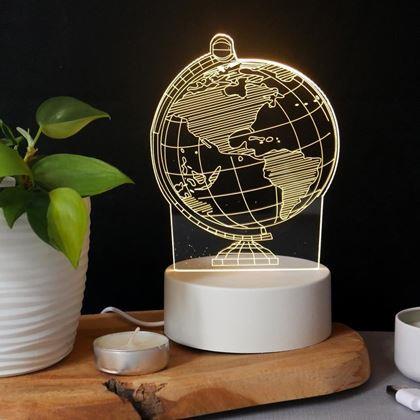 Imaginea din Lampă decorativă 3D  -  glob pământesc