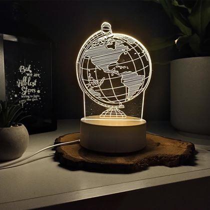Imaginea din Lampă decorativă 3D  -  glob pământesc