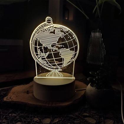 Imaginea din Lampă decorativă 3D  -  glob pământesc