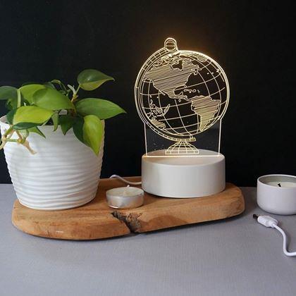 Imaginea din Lampă decorativă 3D  -  glob pământesc