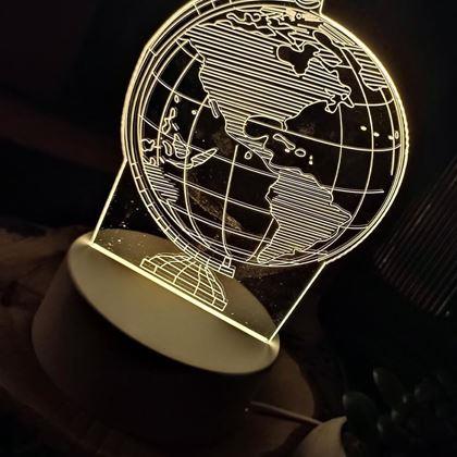 Imaginea din Lampă decorativă 3D  -  glob pământesc