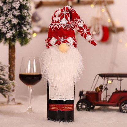 Imaginea Gnom decorativ de Crăciun pentru sticla de vin