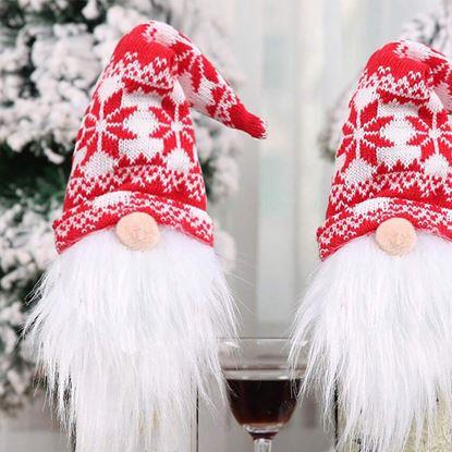 Imaginea Gnom decorativ de Crăciun pentru sticla de vin