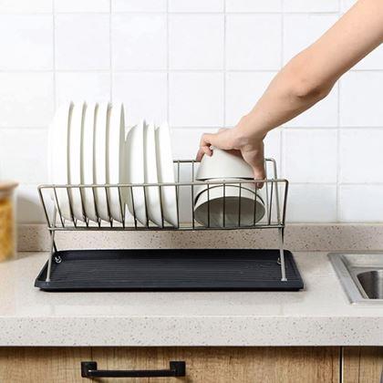 Imaginea din Usucător de vase din inox cu tavă