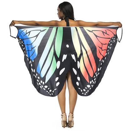 Imaginea din Rochie de plajă/tunică peste costum de baie aripi de fluture -  XS-M - colorate