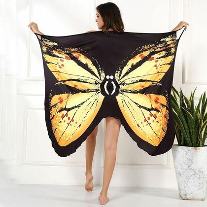 Imaginea din Rochie de plajă/tunică peste costum de baie aripi de fluture -  L-XL - albastru