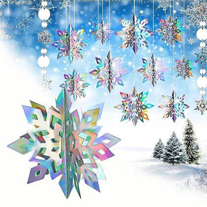 Imaginea din Decorațiune suspendată fulgi de zăpadă 6 buc