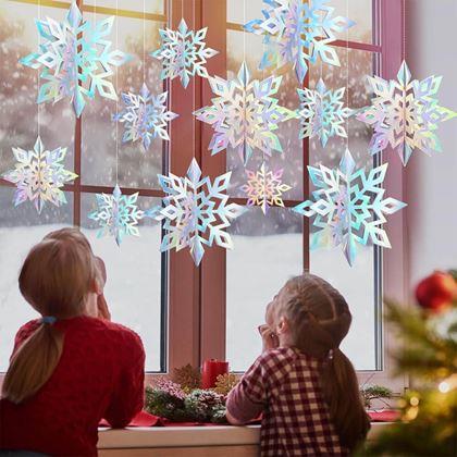 Imaginea din Decorațiune suspendată fulgi de zăpadă 6 buc