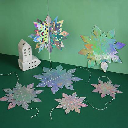 Imaginea din Decorațiune suspendată fulgi de zăpadă 6 buc