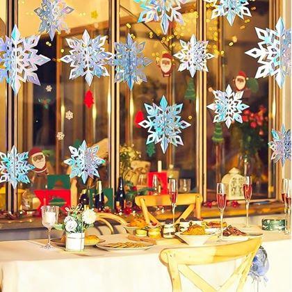 Imaginea din Decorațiune suspendată fulgi de zăpadă 6 buc