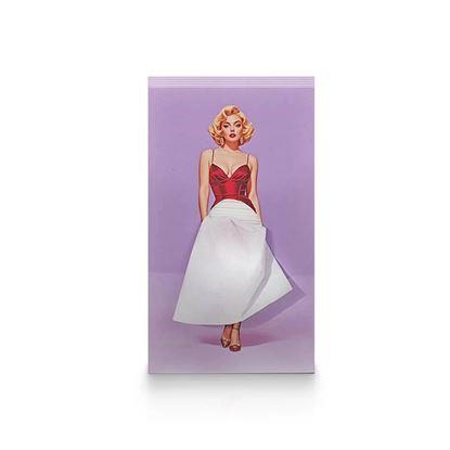Imaginea Batiste de hârtie la cutie - doamnă în rochie