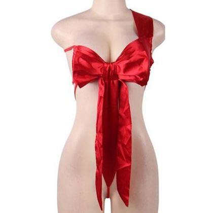 Imaginea din Lenjerie sexy – fundă roșie cadou
