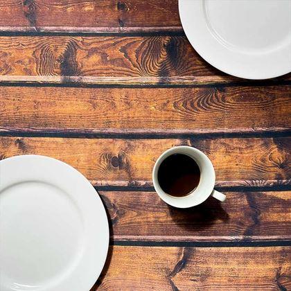 Imaginea din Față de masă decorativă cu motiv de lemn 61 x 61 cm