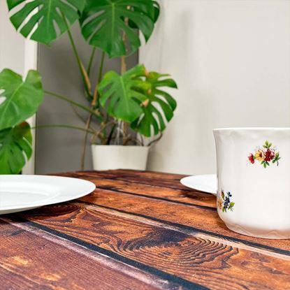 Imaginea Față de masă decorativă cu motiv de lemn 61 x 61 cm