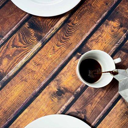 Imaginea din Față de masă decorativă cu motiv de lemn 61 x 61 cm