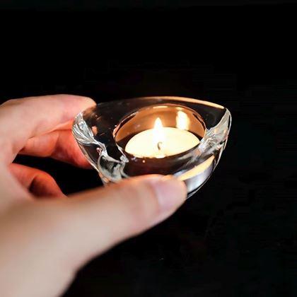 Imaginea din Sfeșnic de sticlă pentru lumânare tip pastilă