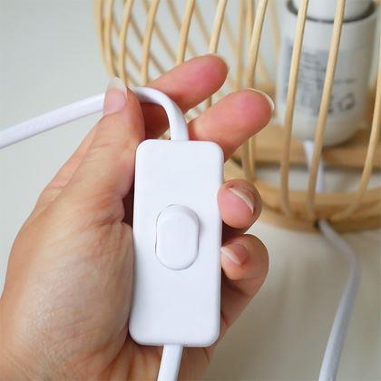 Imaginea din Lampă de masă din bambus cu bec LED, alb cald