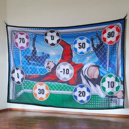Imaginea din Poartă de fotbal din material textil cu minge cu velcro