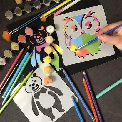 Imaginea Modele de animale pentru pictura 13x13 cm 12 buc