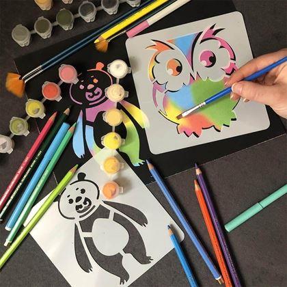 Imaginea din Modele de animale pentru pictura 13x13 cm 12 buc