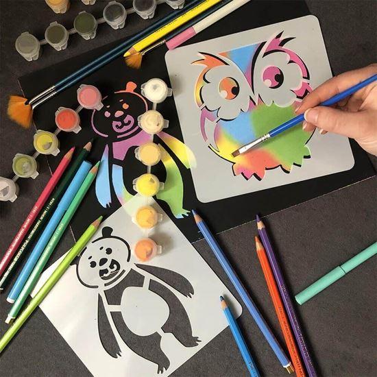 Imaginea din Modele de animale pentru pictura 13x13 cm 12 buc