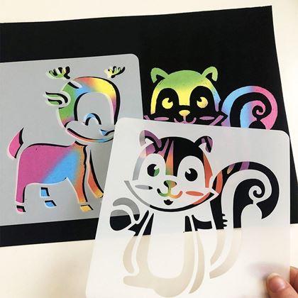 Imaginea din Modele de animale pentru pictura 13x13 cm 12 buc