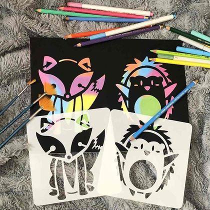 Imaginea din Modele de animale pentru pictura 13x13 cm 12 buc
