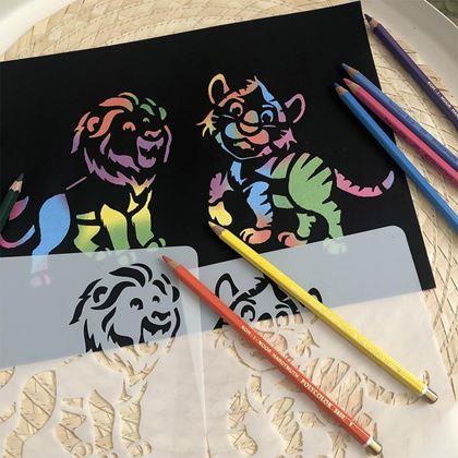 Imaginea din Modele de animale pentru pictura 13x13 cm 12 buc