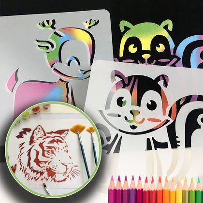 Imaginea din Modele de animale pentru pictura 13x13 cm 12 buc