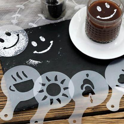 Imaginea Șabloane pentru decorarea cafelei 16 buc
