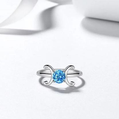 Imaginea Inel ajustabil cu semn zodiacal